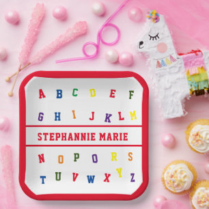 ABC Meisje Baby shower Papier Bord