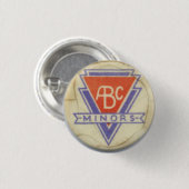 ABC Minors badge - wit - 3 Ronde Button 3,2 Cm (Voorkant /achterkant)