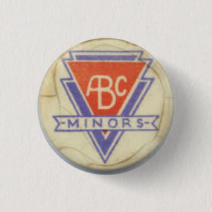 ABC Minors badge - wit - 3 Ronde Button 3,2 Cm