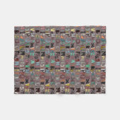 ABC mocha multi Fleece Deken (Voorkant (Horizontaal))