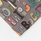 ABC mocha multi Fleece Deken (Hoek)