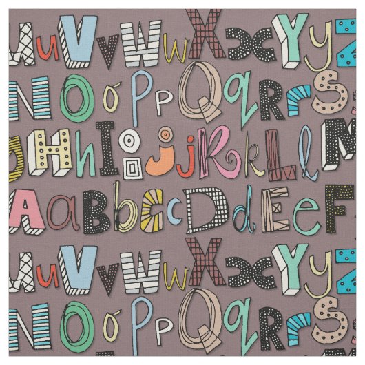 ABC mocha multi Stof (Swatch)