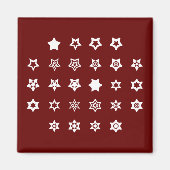 ABC naar Ster Symbolen Cipher Code Sleutel op Donk Magneet (Voorkant)