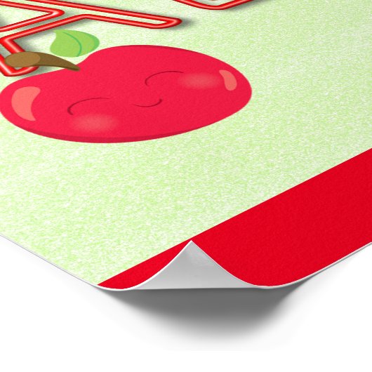 ABC Neon Letters Koekworm Reader Classroom Poster (Hoek)