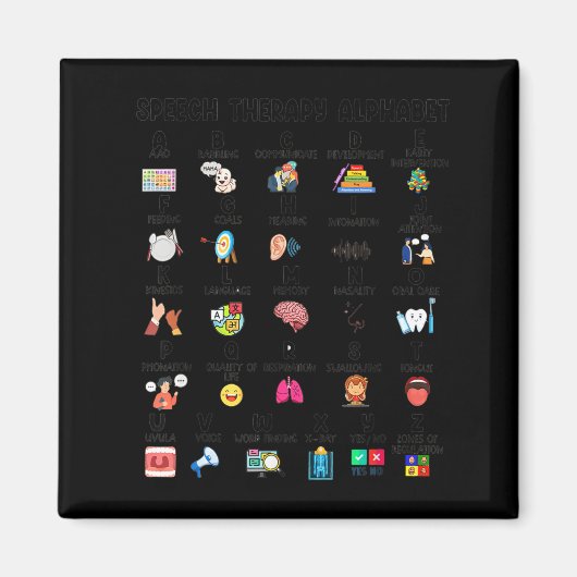 Abc Of Speech Therapy Alphabet Speech Language Pat Magneet (Voorkant)