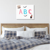 ABC op gewikkeld canvas Afdruk (Insitu (Slaapkamer))