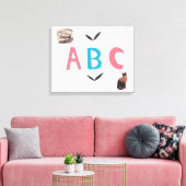 ABC op gewikkeld canvas Afdruk (Insitu (Woonkamer))