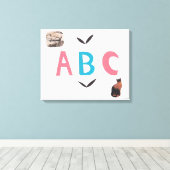 ABC op gewikkeld canvas Afdruk (Insitu (Houten vloer))
