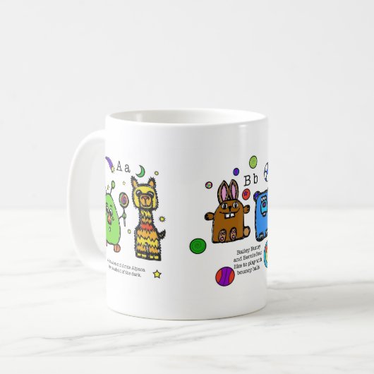 ABC-personages - mok "The Alphabet Book" (Voorkant links)