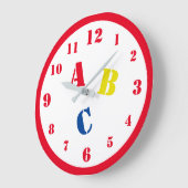 ABC-peuter-acrylwandklok Grote Klok (Hoek)