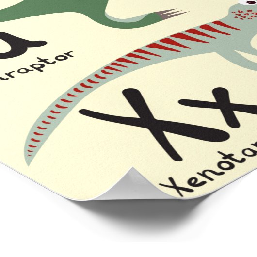 ABC Poster Dinosaurier Alphabet Kinderzimmer (Hoek)