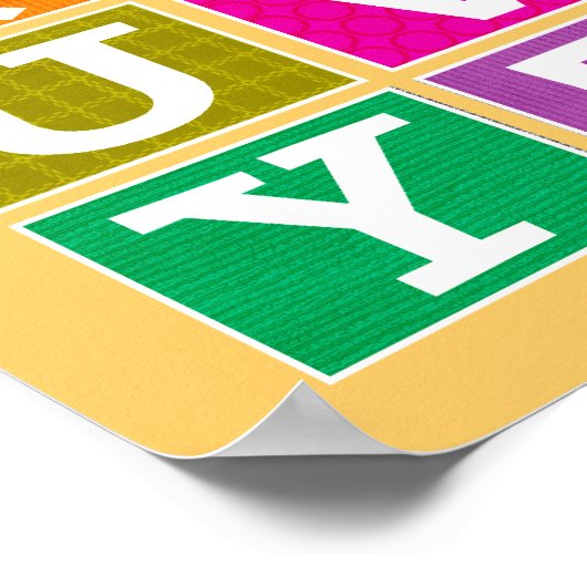 ABC Poster (Goud) (Hoek)