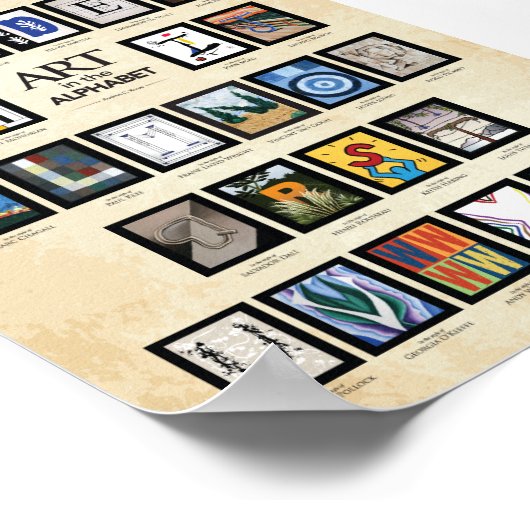 ABC-Poster: Kunst in het alfabet Poster (Hoek)