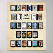 ABC-Poster: Kunst in het alfabet Poster (Voorkant)