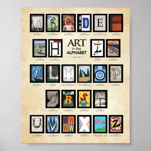 ABC-Poster: Kunst in het alfabet Poster (Voorkant)