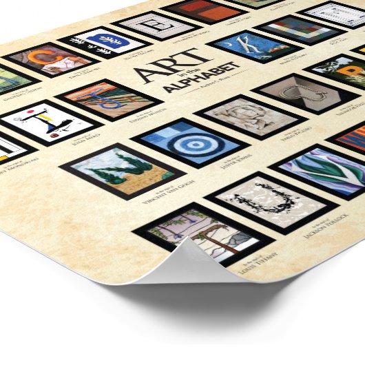 ABC-Poster - Kunst in het alfabet Poster (Hoek)