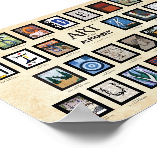 ABC-Poster - Kunst in het alfabet Poster (Hoek)