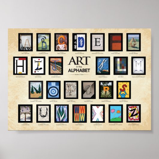 ABC-Poster - Kunst in het alfabet Poster (Voorkant)