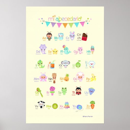 ABC-Poster - Mi abecedario Poster (Voorkant)