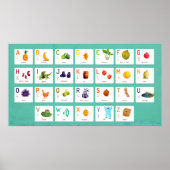 abc poster with fruit and vegetables in french (Voorkant)