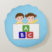 ABC Pret met Vrienden Rond Kussen (Achterkant)