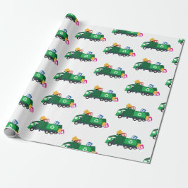 ABC Recycling Garbage Truck Cadeaupapier