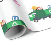 ABC Recycling Garbage Truck Cadeaupapier (Rol Hoek)