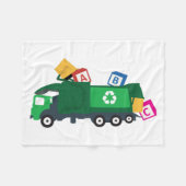ABC Recycling Garbage Truck Fleece Deken (Voorkant (Horizontaal))