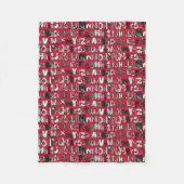 ABC rood Fleece Deken (Voorkant)