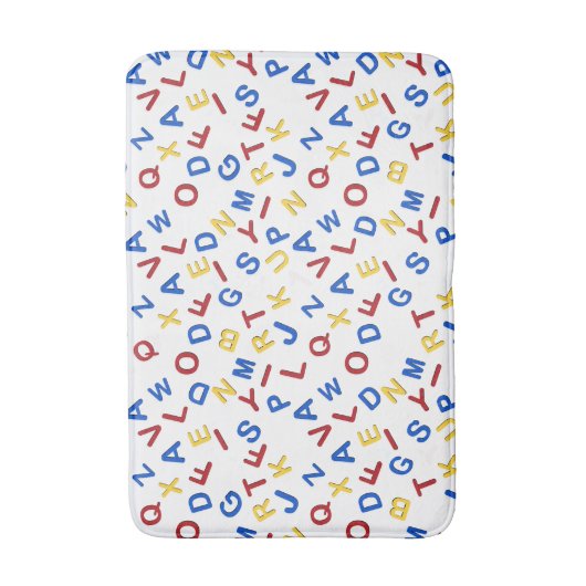 ABC Rood Geel Blauw Badmat (Voorkant Verticaal)