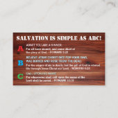 ABC Salvation Evangelism Christelijke Schrift Visitekaartje (Voorkant)