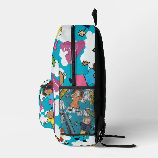 ABC School Children - Clouds Bedrukte Rugzak (Rechts)