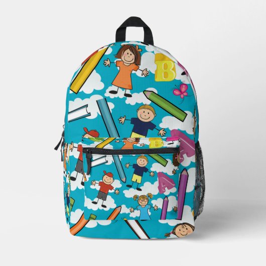 ABC School Children - Clouds  Bedrukte Rugzak (Voorkant)