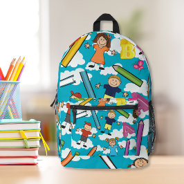 ABC School Children - Clouds Bedrukte Rugzak