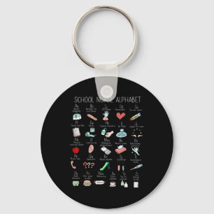 ABC School Nurse Alphabet Nurse Appreciation Nurse Sleutelhanger