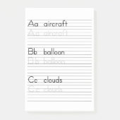 ABC-schrijfpraktijkalfabet Aantekenvel voor notiti Post-it® Notes (Voorkant)