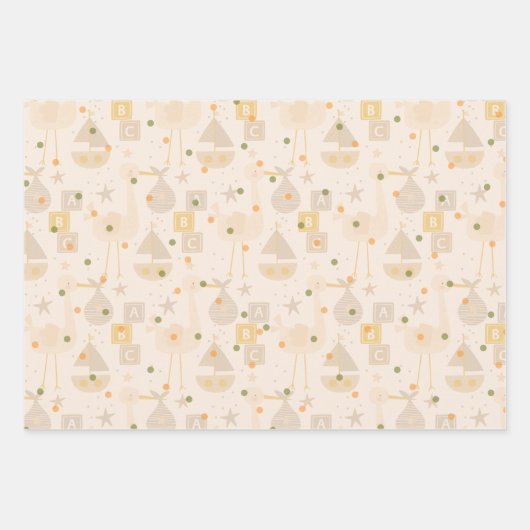 ABC Stork Inpakpapier Vel (Voorkant 3)