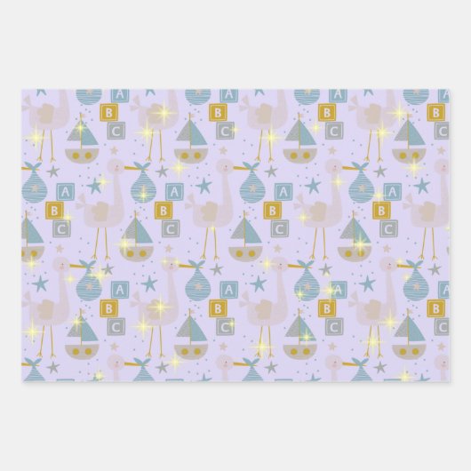 ABC Stork Inpakpapier Vel (Voorkant 2)