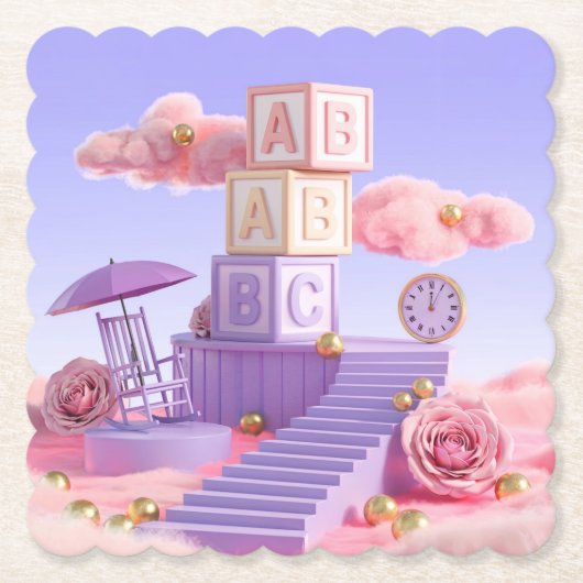 ABC Surreal Dreamlike Landscape Onderzetter (Voorkant)