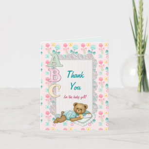 ABC Teddy Baby shower Bedankt