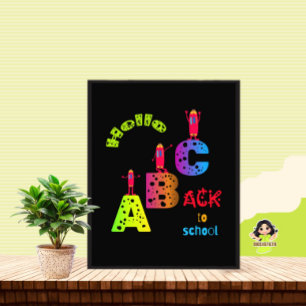 ABC Terug naar school Foto Afdruk