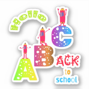 ABC Terug naar school Sticker