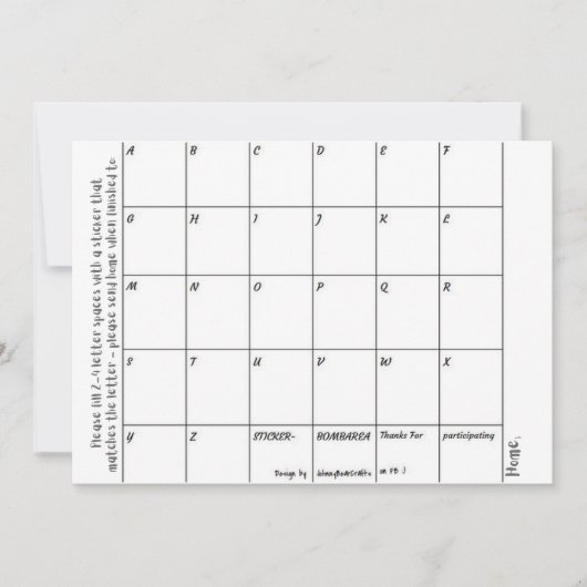 ABC TPC B&W #1 BEDANKKAART (Voorkant)