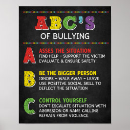 ABC van de strijd tegen pesterijen in het klasloka Poster