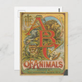 ABC van dieren - coole  boekomslag Magn Briefkaart (Voorkant / Achterkant)