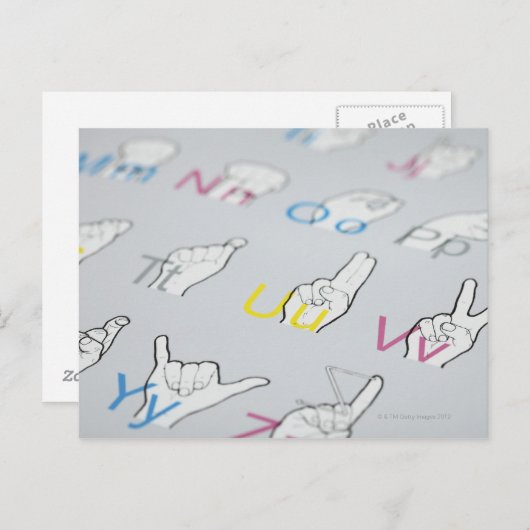 ABC van gebarentaal Briefkaart (Voorkant / Achterkant)