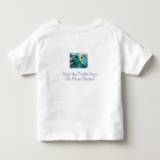 ABC van het Zee - Leer, speel, bescherm met Azul Kinder Shirts (Achterkant)