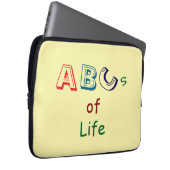 ABC van Life Electronics Bag Laptop Sleeve (Voorkant Rechts)
