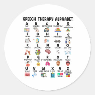 ABC van logopedie Alfabet Spraaktaal Pat Ronde Sticker