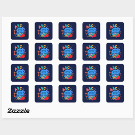 ABC VIERKANTE STICKER